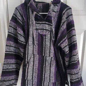 Medium Baja Mexican Hoodie, Drug Rug